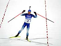 Олимпиада. Биатлон. В гонке преследования победил француз. Россиянин занял третье место