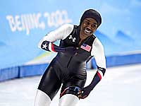 Олимпиада. Конькобежный спорт. Победила американка, россиянка заняла третье место