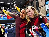 Олимпиада. Бобслей. Чемпионками стали Лаура Нолте и Дебора Леви