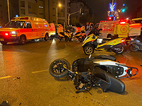 В результате аварии в Петах-Тикве тяжело травмирован мотоциклист