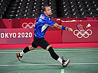 Миша Зильберман вышел в полуфинал чемпионата Европы по бадминтону