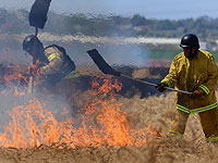 Полевой пожар около Нес Ционы, проводится эвакуация