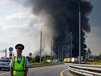 Пожар на складе Ozon в Подмосковье. Фоторепортаж