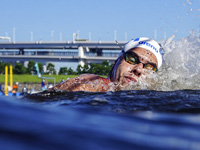 Чемпионат Европы. Заплыв на 10 км. Чемпионом стал итальянец. Израильтянин на четвертом месте