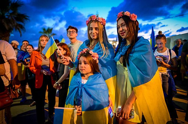 В Тель-Авиве прошла акция в поддержку Украины. Фоторепортаж В Тель-Авиве прошла акция в поддержку Украины. Фоторепортаж