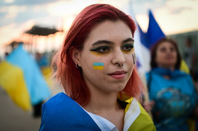 В Тель-Авиве прошла акция в поддержку Украины. Фоторепортаж В Тель-Авиве прошла акция в поддержку Украины. Фоторепортаж