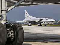 Российский бомбардировщик Tu-22M3 на авиабазе Хмеймим