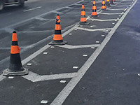 В Явне из-за сильных дождей просел участок дорожного покрытия