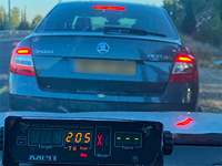 На 6-й трассе задержан водитель, ехавший со скоростью 205 км/ч