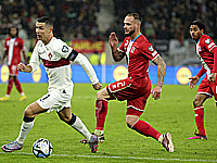 Криштиану Роналду забил два мяча. Результаты отборочных игр