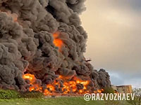 Власти Севастополя: пожар на нефтебазе, вызванный ударом двух БПЛА, ликвидирован