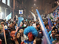 Во время празднования чемпионства 