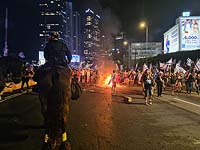 Акция протеста на шоссе Аялон в Тель-Авиве