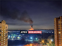 Ночью на территории войсковой части в Подмосковье возник сильный пожар