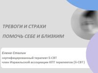 Елена Столин – КПТ-терапевт, работающий с тревожными состояниями