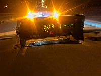 На 6-й трассе задержан водитель из Тамры, разогнавший автомобиль до 209 км/ч