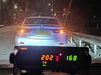 На 80-й трассе задержан водитель из Арары, разогнавший автомобиль до 202 км/ч