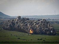 На севере Голанских высот проводится контролируемый подрыв мин