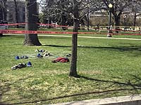 Мужчина предпринял попытку самосожжения возле здания суда на Манхэттене