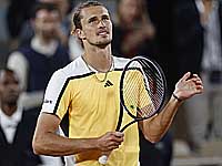 Александр Зверев вышел в полуфинал Открытого чемпионата Франции