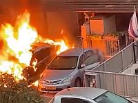 Поджог автомобилей в городе Ноф а-Галиль: один человек в тяжелом состоянии, задержаны подозреваемые