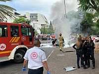 В Герцлии взорвался автомобиль: один погибший, один раненый