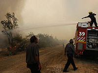 Возгорание возле Иерусалима, пожарные были атакованы 