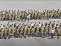 Церемония окончания курса офицеров в БАХАД-1, Нетаниягу: 