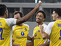 Футбол. Победный гол на последних секундах матча.