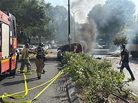 В результате ракетного обстрела Кармиэля сгорел автомобиль, есть пострадавшие