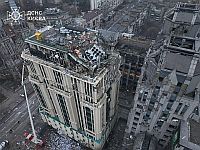 Последствия удара армии РФ по Киеву: погибший, девять раненых, ущерб бизнес-центру