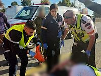 ДТП в Кирьят-Моцкине, тяжело травмирован мотоциклист