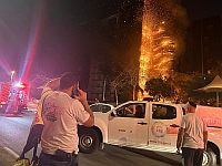 Пожар в десятиэтажном доме в Бат-Яме: пожилой человек в тяжелом состоянии