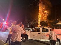 Пожар в десятиэтажном доме в Бат-Яме: пожилой человек в тяжелом состоянии