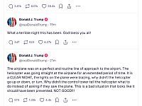 Трамп прокомментировал авиакатастрофу над Вашингтоном: 