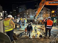 Провал в зоне строительства легкого метро в Тель-Авиве, часть улиц перекрыта