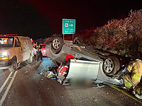 Возле кибуца Бейт-Орен перевернулся автомобиль, двое пострадавших