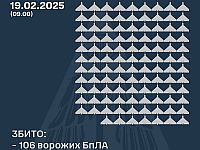Генштаб ВСУ: сбиты 106 из 167 российских беспилотников. Минобороны РФ: перехвачены 9 украинских БПЛА