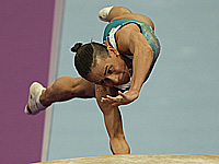 Спортивная гимнастика. 49-летняя Оксана Чусовитина завоевала медаль Кубка мира