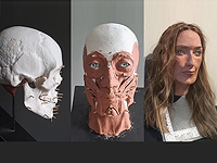 Лицо женщины воссоздано по черепу, которому 2000 лет