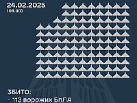 Генштаб ВСУ: сбиты 113 из 185 российских беспилотников. Минобороны РФ: сбиты 23 украинских БПЛА