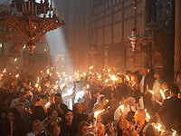 В храме Гроба Господня в Иерусалиме прошла церемония освящения Благодатного огня