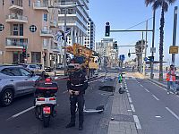 На набережной Тель-Авива образовался провал дорожного покрытия