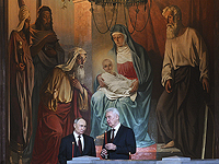 Путин принял участие в пасхальном богослужении