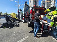 Мотоциклист тяжело травмирован в результате ДТП в Бат-Яме