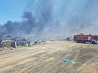 Идет тушение пожаров к северо-западу от Кирьят-Гата