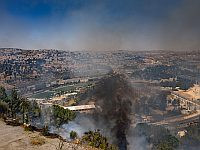 Пожар возле военного поста в Самарии, возможен поджог