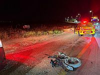 К югу от Ашдода автомобиль сбил мужчину на электровелосипеде