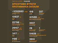 Генштаб ВСУ: данные о потерях армии РФ на 1207-й день войны