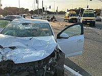 Авария возле Рош а-Аина: мотоциклист в тяжелом состоянии